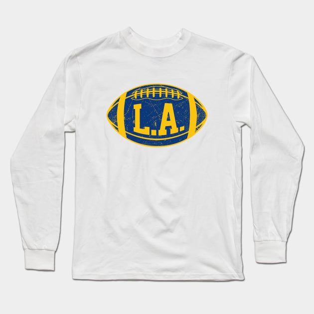 LA Retro Football - White Long Sleeve T-Shirt by KFig21